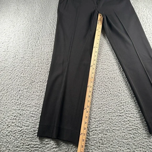 Dolce & Gabbana Dress Pants Womens 42 EU Black Virgin Wool Stretch Pleated - Picture 9 of 13